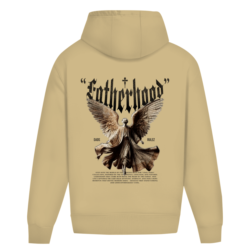 Guardian Legacy – Desert Sand Oversize Hoodie – Streetwear für Väter – Rückenansicht | Vaterstück