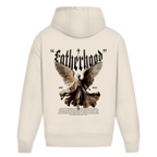 Guardian Legacy – White Sand Oversize Hoodie – Streetwear für Väter – Rückenansicht | Vaterstück
