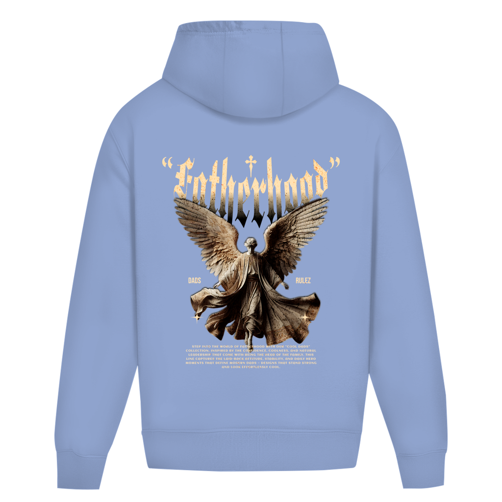 Guardian Legacy – Powder Blue Oversize Hoodie – Streetwear für Väter – Rückenansicht | Vaterstück