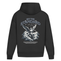 Set The Standard – Black Oversize Hoodie – Streetwear für Väter – Rückenansicht | Vaterstück