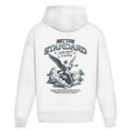Set The Standard – White Oversize Hoodie – Streetwear für Väter – Rückenansicht | Vaterstück