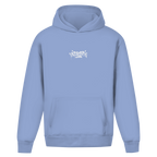 Signature Tag – Powder Blue Oversize Hoodie – Streetwear für Väter – Frontansicht | Vaterstück