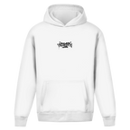 Signature Tag – White Oversize Hoodie – Streetwear für Väter – Frontansicht | Vaterstück