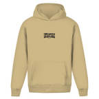 Distorted – Desert Sand Oversize Hoodie – Streetwear für Väter – Frontansicht | Vaterstück