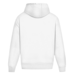 Distorted – White Oversize Hoodie – Streetwear für Väter – Rückenansicht | Vaterstück