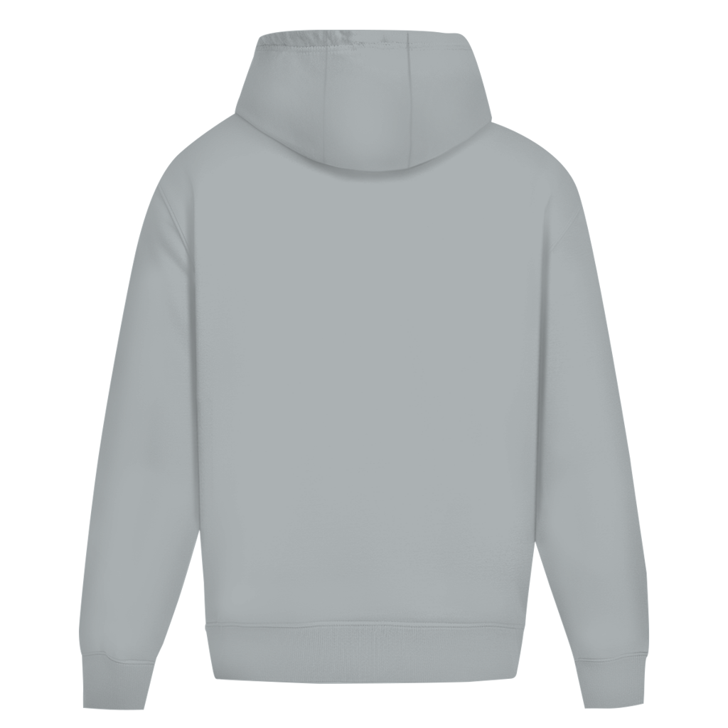 Legendary Dad – Light Asphalt Oversize Hoodie – Streetwear für Väter – Rückenansicht | Vaterstück