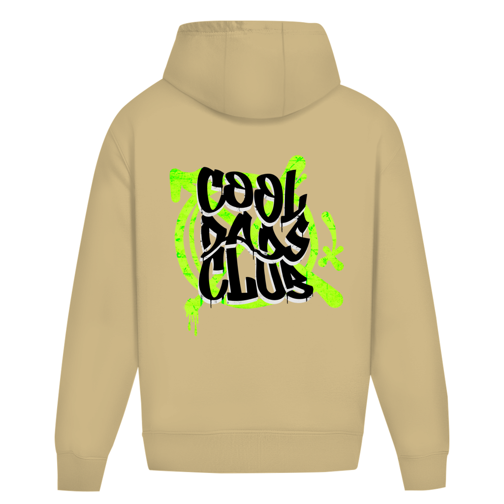 Cool Dads Club Graffiti – Desert Sand Oversize Hoodie – Streetwear für Väter – Rückenansicht | Vaterstück