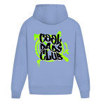 Cool Dads Club Graffiti – Powder Blue Oversize Hoodie – Streetwear für Väter – Rückenansicht | Vaterstück