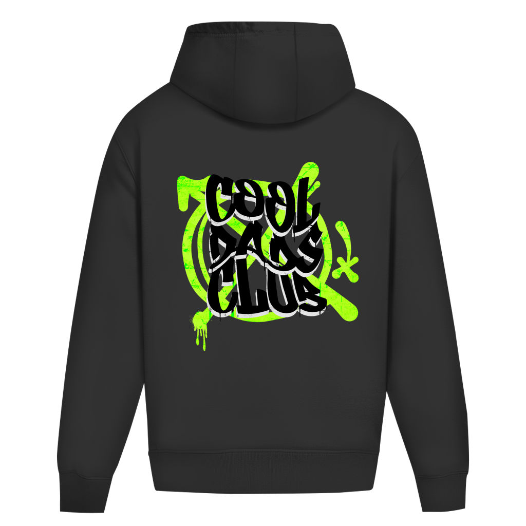 Cool Dads Club Graffiti – Black Oversize Hoodie – Streetwear für Väter – Rückenansicht | Vaterstück