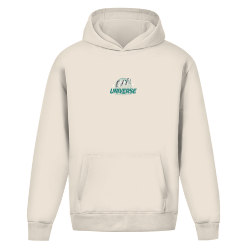 Dad Universe – Black Oversize Hoodie – Streetwear für Väter – Frontansicht | Vaterstück