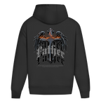 Sacred Guardian – Black Oversize Hoodie – Streetwear für Väter – Rückenansicht | Vaterstück