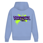 Vaterstck Clothing Graffiti – Light Asphalt Oversize Hoodie – Streetwear für Väter – Rückenansicht | Vaterstück