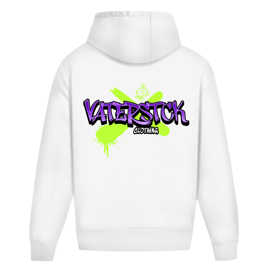 Vaterstck Clothing Graffiti – Black Oversize Hoodie – Streetwear für Väter – Rückenansicht | Vaterstück