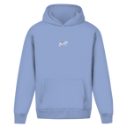 Dadlife – Powder Blue Oversize Hoodie – Streetwear für Väter – Frontansicht | Vaterstück