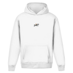 Dadlife – White Oversize Hoodie – Streetwear für Väter – Frontansicht | Vaterstück
