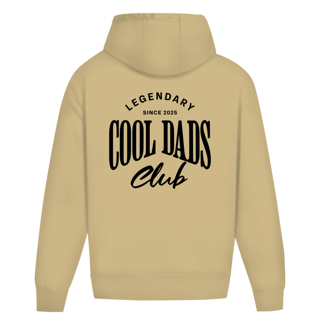 Legendary Cool Dads Club – Desert Sand Oversize Hoodie – Streetwear für Väter – Rückenansicht | Vaterstück