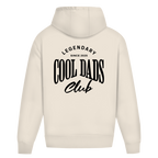 Legendary Cool Dads Club – White Sand Oversize Hoodie – Streetwear für Väter – Rückenansicht | Vaterstück