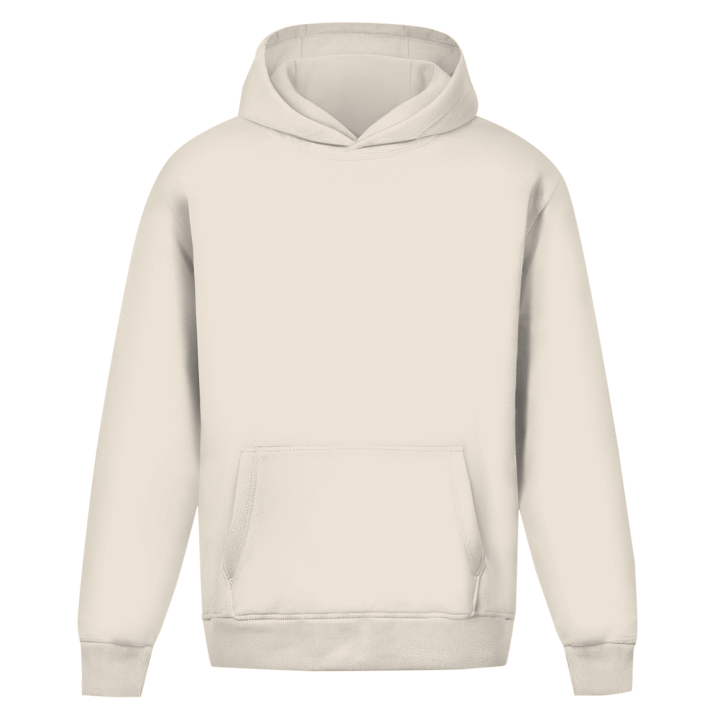 Legendary Cool Dads Club – White Sand Oversize Hoodie – Streetwear für Väter – Frontansicht | Vaterstück