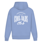 Legendary Cool Dads Club – Powder Blue Oversize Hoodie – Streetwear für Väter – Rückenansicht | Vaterstück