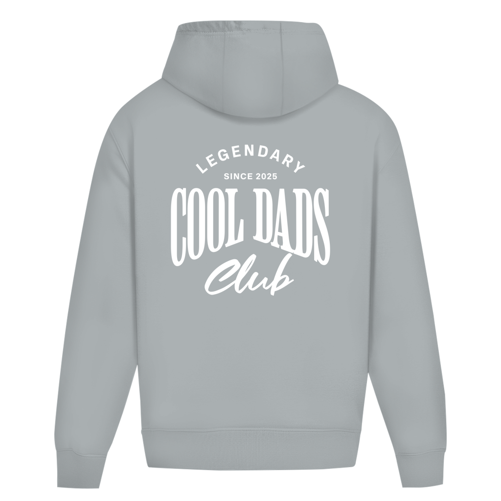 Legendary Cool Dads Club – Light Asphalt Oversize Hoodie – Streetwear für Väter – Rückenansicht | Vaterstück