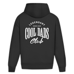 Legendary Cool Dads Club – Black Oversize Hoodie – Streetwear für Väter – Rückenansicht | Vaterstück