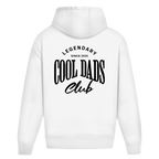 Legendary Cool Dads Club – White Oversize Hoodie – Streetwear für Väter – Rückenansicht | Vaterstück