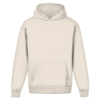 Dads Love Never Ends – White Sand Oversize Hoodie – Streetwear für Väter – Frontansicht | Vaterstück