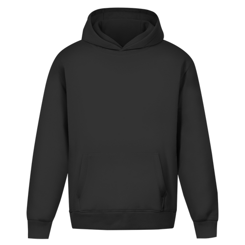 Dads Love Never Ends – Black Oversize Hoodie – Streetwear für Väter – Frontansicht | Vaterstück