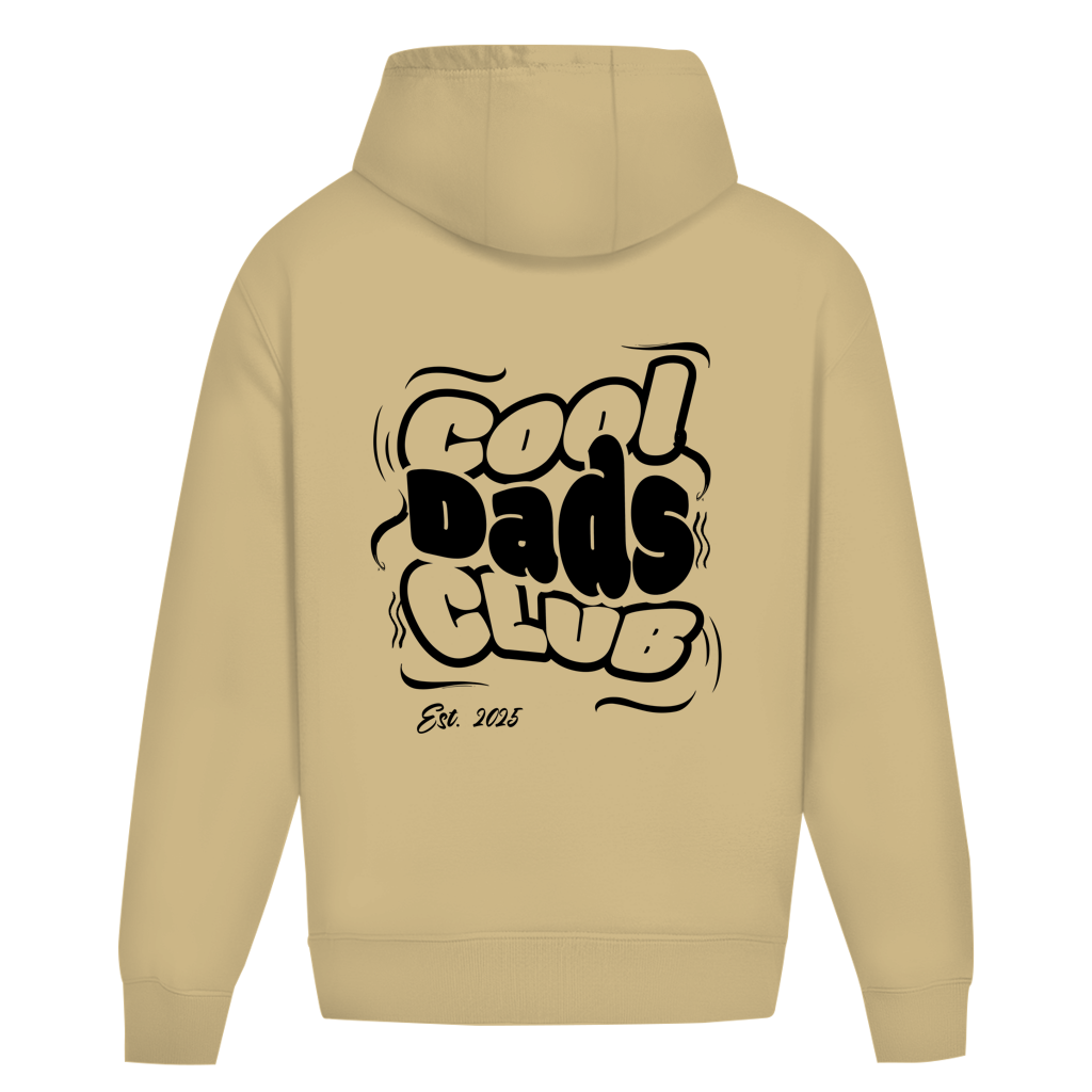 Cool Dads Club – Desert Sand Oversize Hoodie – Streetwear für Väter – Rückenansicht | Vaterstück