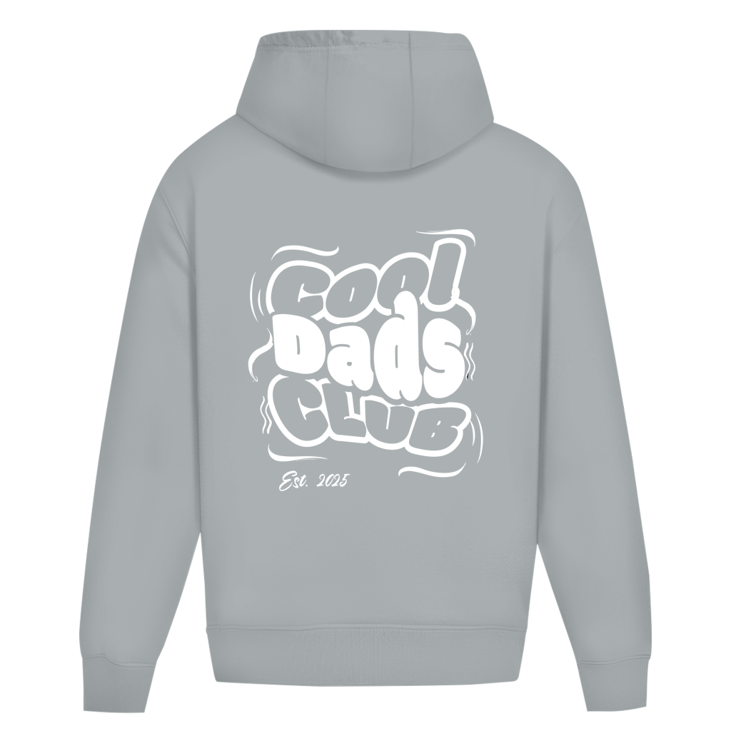 Cool Dads Club – Light Asphalt Oversize Hoodie – Streetwear für Väter – Rückenansicht | Vaterstück