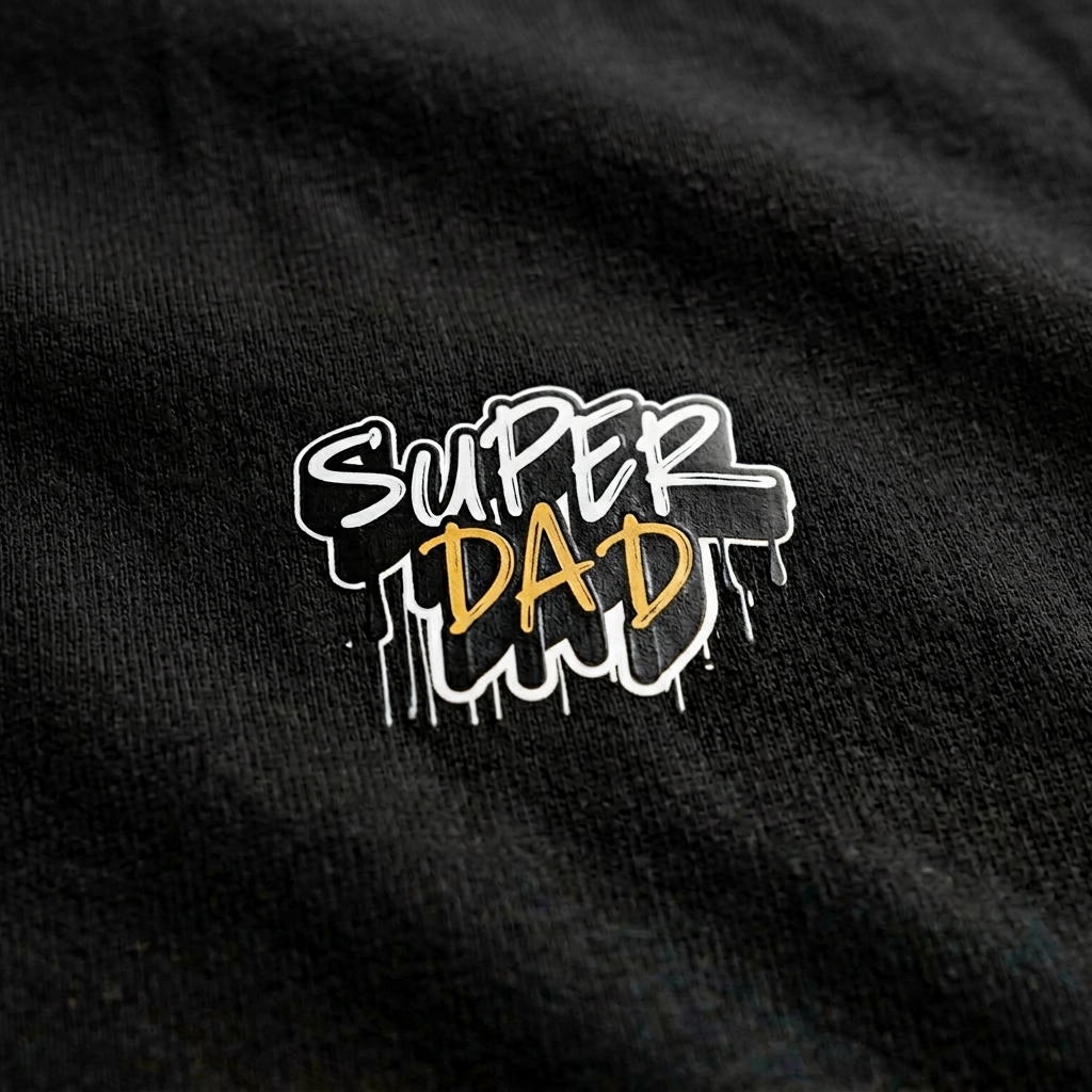 Superdad – Oversize T-Shirt – Streetwear für Väter – Detailansicht | Vaterstück